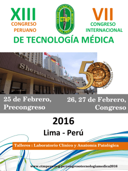 de tecnología médica - Consejo Nacional Colegio Tecnólogo