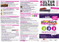 kultur agenda - Ayuntamiento de Aoiz