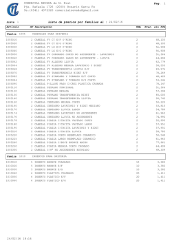 24/02/16 Lista de precios por familias al : Pag. 1
