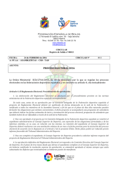 inicio actuaciones proceso electoral 2016