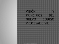 Visión y principios del nuevo Código Procesal Civil