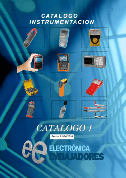 Catálogo Instrumentación - Electrónica Embajadores