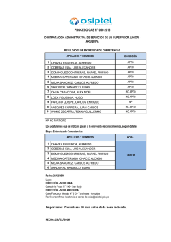 Resultado de la Entrevista de Competencias