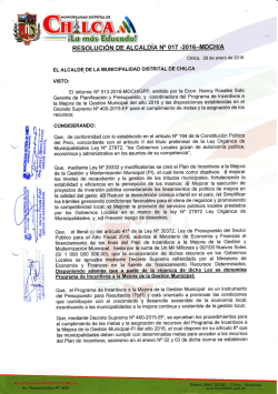 ro, , " i` ffi - Municipalidad Distrital de Chilca
