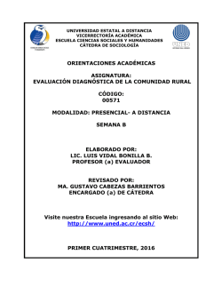 evaluación diagnóstica de la comunidad rural código: 00571