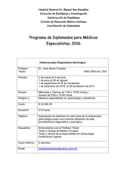 Diplomados 2016 - Hospital General Dr. Manuel Gea Gonz&aacute;lez