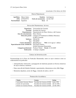 Curriculum Vitae - Universidad de Granada