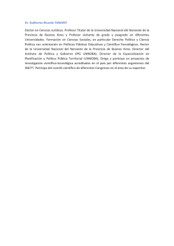CV Guillermo Tamarit - Comisión de Investigaciones Científicas