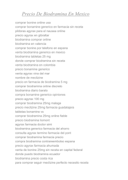 Precio De Biodramina En Mexico