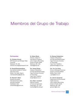 Miembros del Grupo de Trabajo