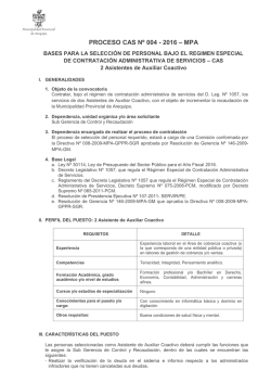 proceso cas nº 004 - 2016 – mpa - Municipalidad Provincial de