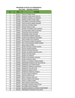 programa de becas de permanencia 2013-2014