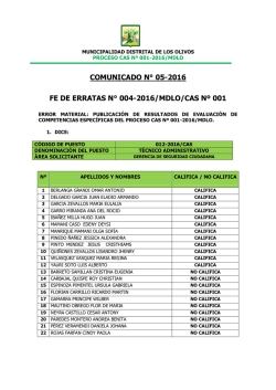 comunicado n&deg; 05-2016 fe de erratas n&deg; 004