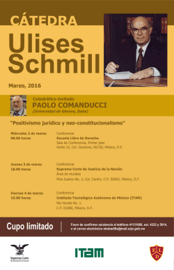 Catedra Ulises Schmill 2016 - Suprema Corte de Justicia de la Nación