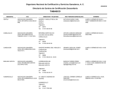 tabasco - Organismo Nacional de Certificación y Servicios