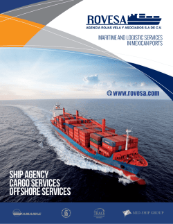 SHIP AGENCY CARGO SERVICES OFFSHORE SERVICES
