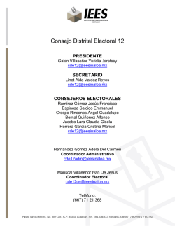Consejo Distrital Electoral 12