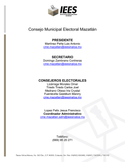 Consejo Municipal Electoral Mazatlán