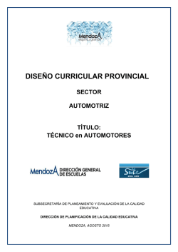 DISEÑO CURRICULAR PROVINCIAL SECTOR AUTOMOTRIZ