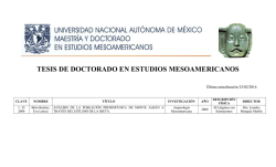tesis de doctorado en estudios mesoamericanos