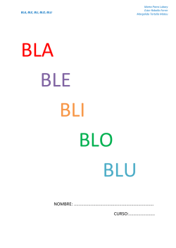 BLA, BLE, BLI, BLO, BLU mayúscula