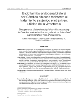 Endoftalmitis endógena bilateral por Cándida albicans