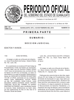 primeraparte - Periódico Oficial - Gobierno del Estado de Guanajuato