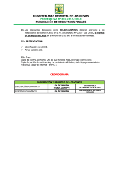 resultados finales cas n&deg; 001-2016/mdlo
