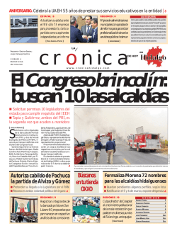 viernes 4 de marzo - La Crónica de Hoy en Hidalgo