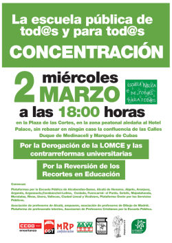 concentración - Federación de Enseñanza de Madrid
