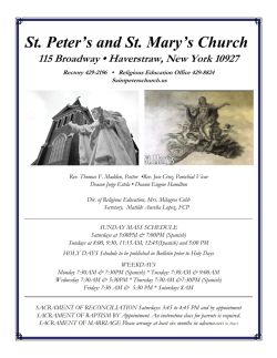 St. Peter`s and St. Mary`s Church 115 Broadway • Haverstraw, New
