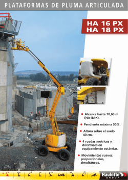 Documentación técnica plataformas articuladas HA16 / 18PX