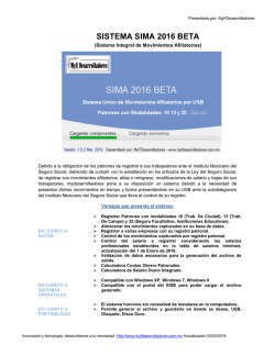 sistema sima 2016 beta - MyFDesarrolladores | Principal