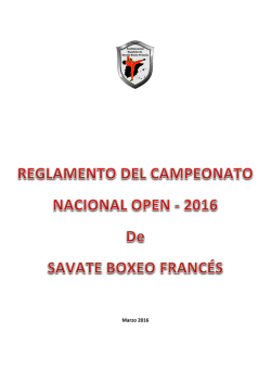 regalemento pdf - Confederación Española de Savate Boxeo Francés