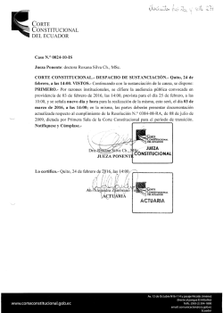 documento oficial - Corte Constitucional del Ecuador