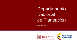 Presentaci&oacute;n de PowerPoint - DNP Departamento Nacional de