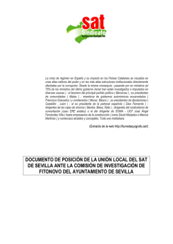 documento de posición de la unión local del sat de