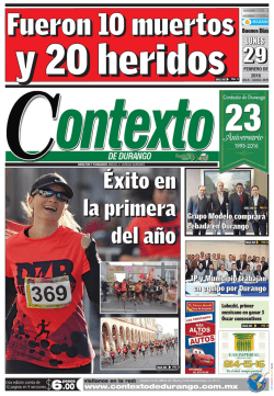 29/02/2016 - Periódico Contexto de Durango