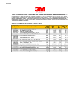 Productos para el Mercado de Consumo en el Hogar y la