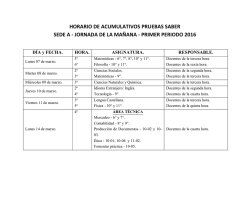 horario de acumulativas - Instituto Gabriela Mistral Floridablanca