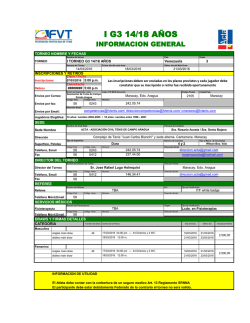 fact sheet ig3 aragua 14-18 - Federación Venezolana de Tenis