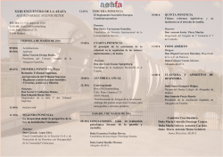 programa aeafa xxiii encuentro - AEAFA. Asociación Española de