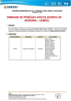 derrame de petróleo afecta distrito de morona – loreto