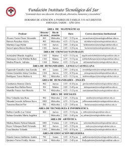 Docentesjornada tarde - Fundación Instituto Tecnológico del Sur