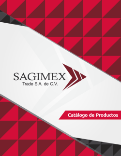 Descargar Catálogo 2016 en formato PDF - SAGIMEX