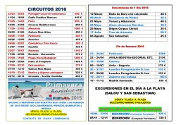 circuitos 2016 - Viajes Dimitribus