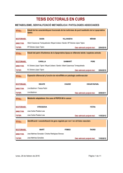 TESIS DOCTORALS EN CURS