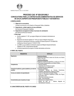 proceso cas nº 028-2016-mlv - Municipalidad de La Victoria