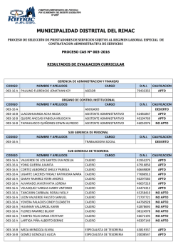 resultados de evaluación curricular