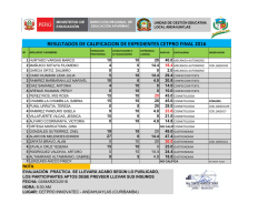 resultados de calificacion de expedientes cetpro